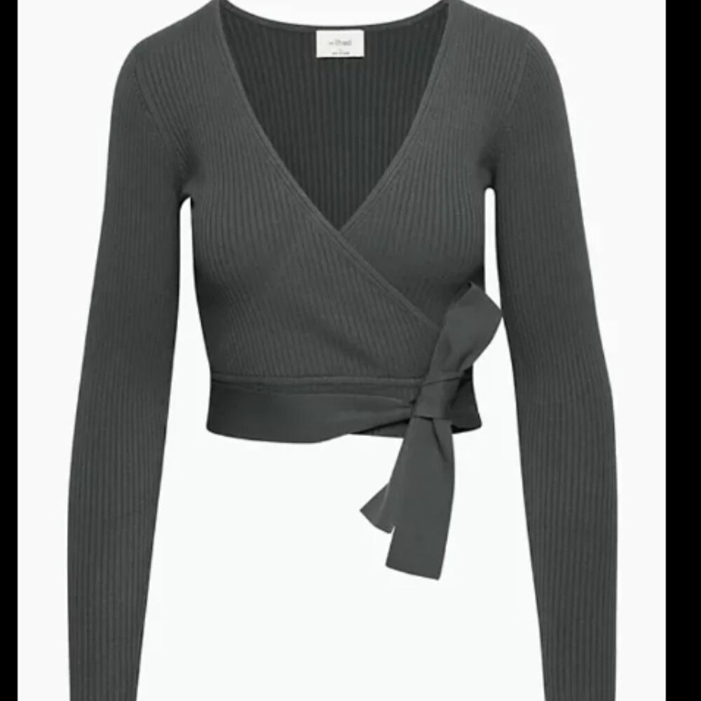 ARITZIA WILFRED ALL TIED UP WRAP SWEATER